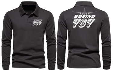 BOEING 787 LONG SLEEVE POLO
